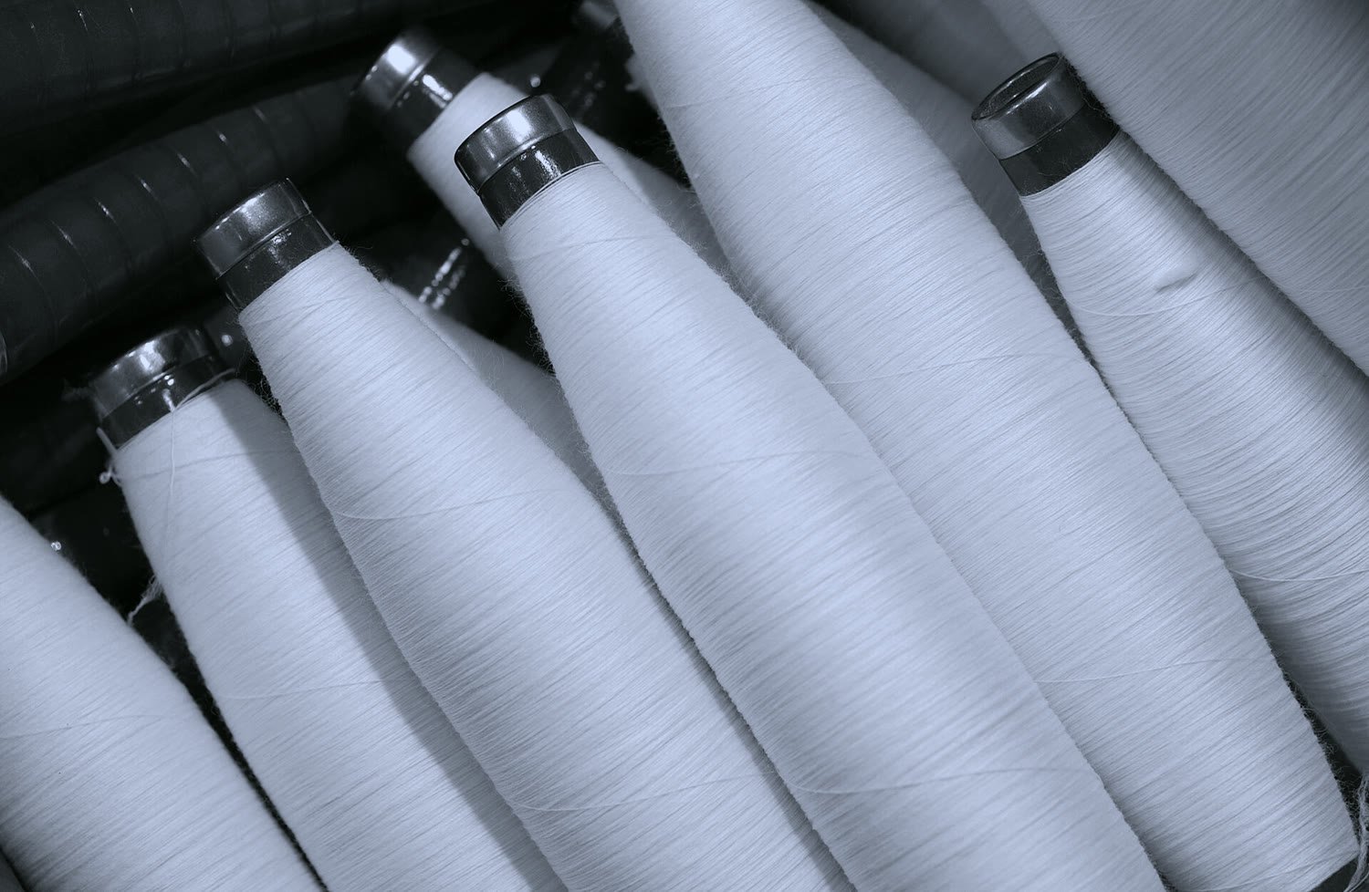 Cones of spun wool